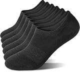ABCTHX 6 Pairs Cushioned No Show Socks for Women and Men | Mesh Ventilating Performance | No-Slip Lo
