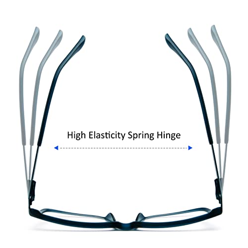 KoKoBin Reading Glasses Anti-Blue Light for Men and Women Blue Light Filter Computer Reading Aid Spring Hinge Metal Full Screen Glasses - Image 4