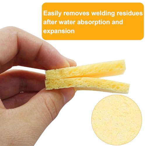 Image of 20Pcs Soldering Sponge, 50x35 mm Rectangle Solder Sponge High Temperature Welding Sponge, Soldering Tip Cleaner for Soldering Tips, Iron