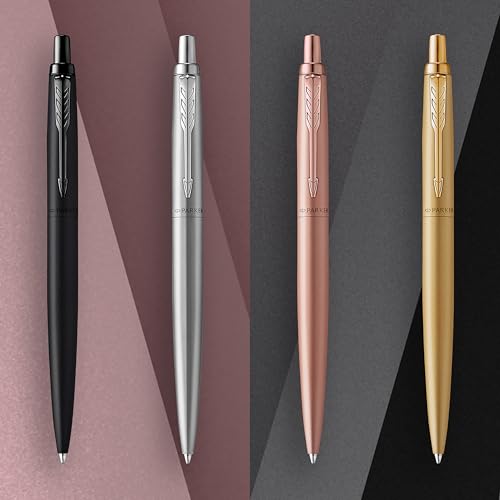 Parker Jotter XL długopis Grey Monochrome | matowa stal szlachetna końcówka medium | niebieski tusz | opakowanie typu blister