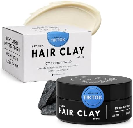 BlackMask Hair Clay for Men, Strong Hold Hair Styling Clay, 3.52oz (1 Pack)