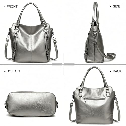 Image of 2E-youth Purses for Women Large Tote Women's Handbag Set Faux Leather Hobo Crossbody Bag 4pcs