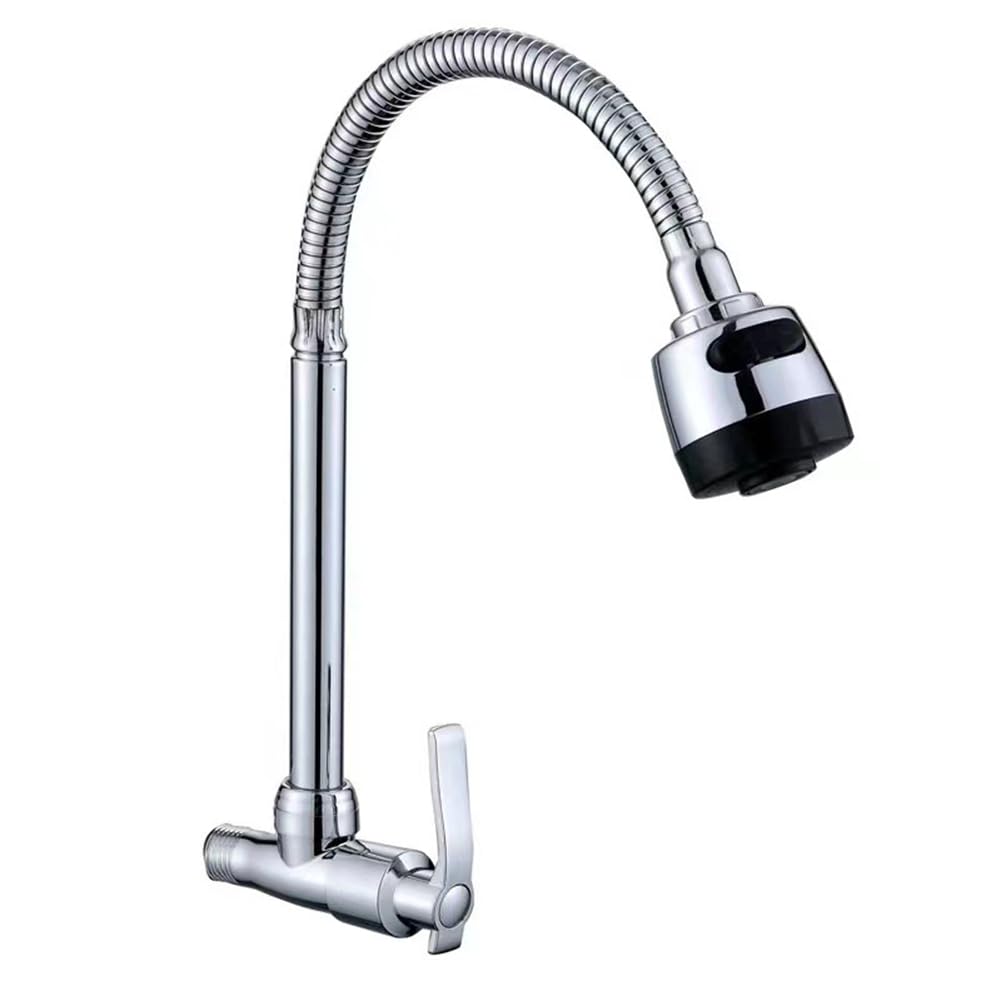 Vjsujehgy Kitchen Faucet Stretchable Flexible Faucet with Nozzle Sink Washing Faucet Hanging Washing Faucet