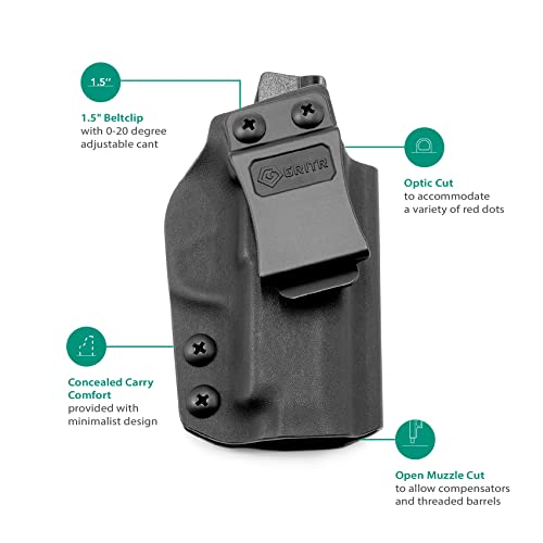 Gritr Iwb Kydex Right Hand Gun Holster Compatible With Sig Sauer P365Xl (P365, P365Sas, P365X) And Tactical Nylon Webbing Duty Waist Gun Belt, Medium #TOP1