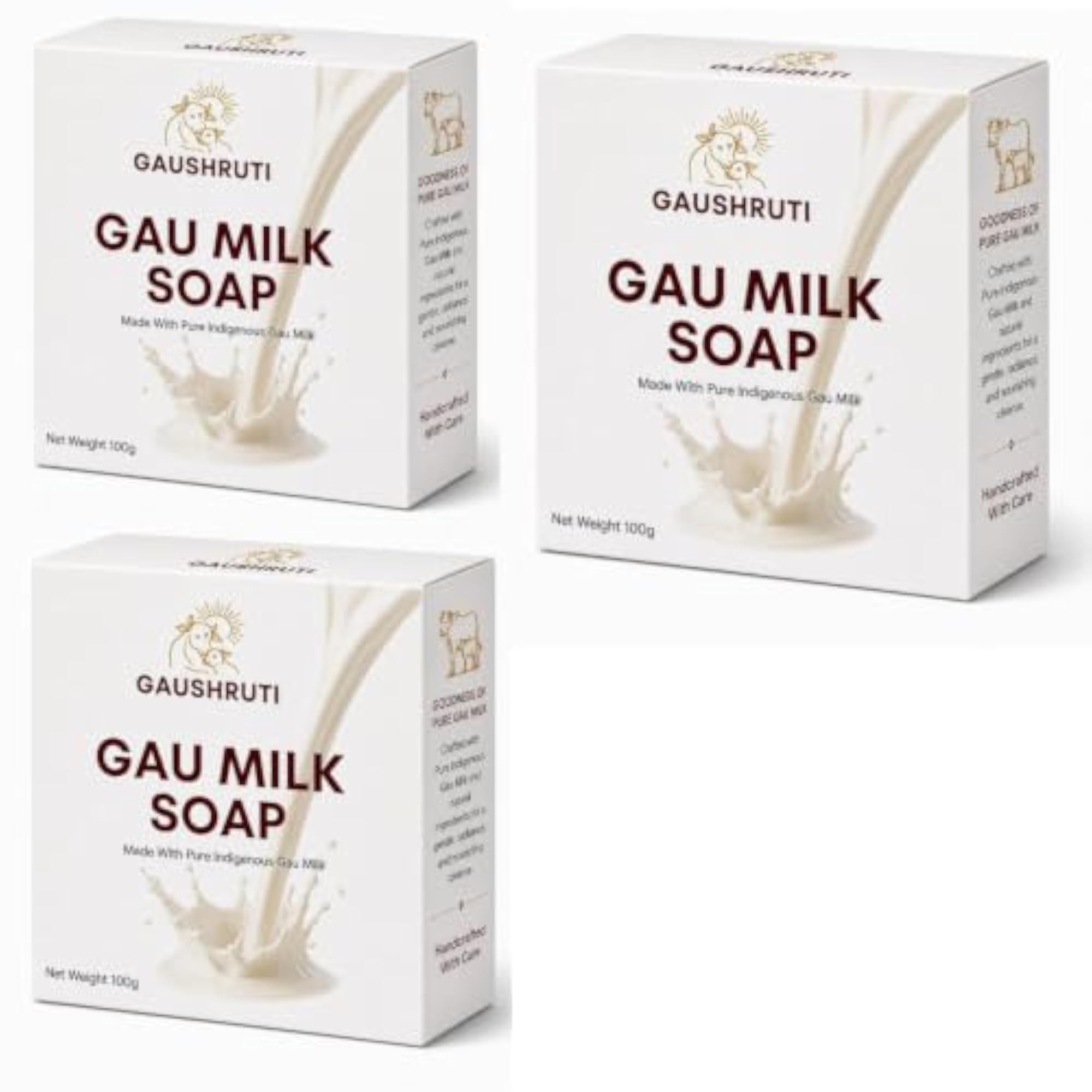 Gaushruti Premium Gau Milk Soap, Handmade Herbal Soap