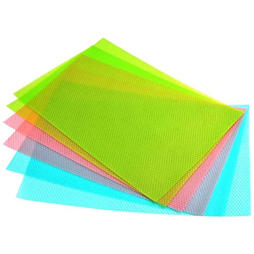 6PCS Tapis de Réfrigérateur Antibactérien 45X29cm, Protection Frigo Intérieur Respecteux d'Environnement, Fond de Tiroir Cuisine Réutilisable
