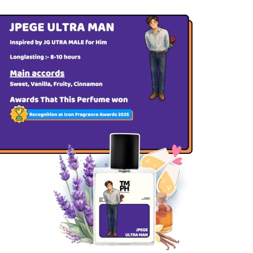 Image of TMPerfumehouse JPEGE ULTRA MAN EDP for Men | Sweet, Fruity & Long Lasting Perfume Spray | Aromatic, Woody & Citrusy Fragrance | Luxury Gift for Him | TMPH | 50ml