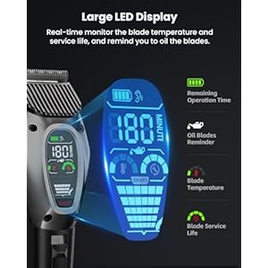 Dog care smart dog clippers cordless dog grooming clipper kit with heatproof blades led display 3 speeds auxiliary light rechargeable heavy duty professional pet hair trimmer shaver for dog cat   cucciolini doodles