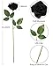DuHouse 10pcs Fake Black Roses Artificial Silk Flowers Faux Rose Flower Long Stems Bouquet for Arrangement Wedding Centerpiece Party Home Kitchen Decor (Black)