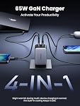 UGREEN Nexode 65W 4 Port GaN Fast Charging Block, 3 Port USB C Fast Compact Wall Charger Compatible with iPhone 17 Pro Max/17 Pro/iPhone Air/17/16, MacBook, iPad, Galaxy S26 S25, Laptop, Steam Deck | 3 USB C & 1 USB A, Foldable Plug, Travel Essential
