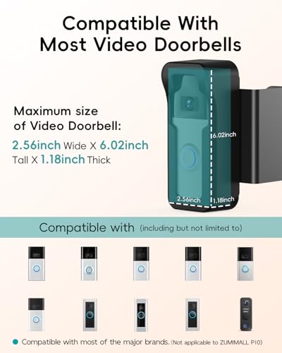 Support de sonnette vidéo antivol ajustable pour maison et bureau - 3