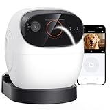 2026 3K Pet Camera Treat Dispenser, 32ft Remote Tossing for Dogs & Cats – Reduces Separation Anxiety, 360° View, Security Indoor Cam w/ Phone App, Barking Alerts, No Subscription, 5G WiFi, Robot M3