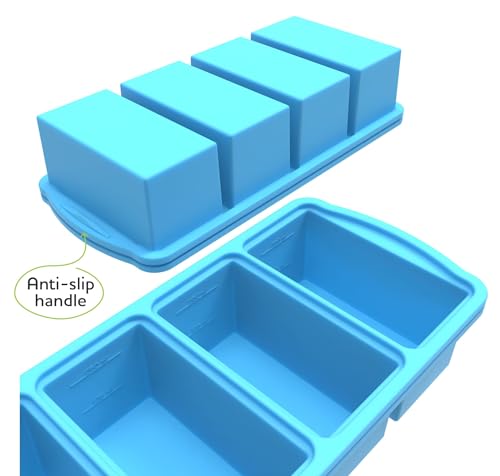 Bandejas de silicona para congelador con tapa 2 y 1 taza miniatura 4