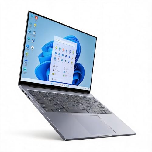 Image of 2026 16'' Laptop Windows 11 Pro, 16GB RAM 1TB SSD, Intel Quad-Core Processor(3.60GHz), 1080p FHD Display, Backlit Keyboard, Fingerprint, WiFi5, Webcam, USB3.2 Gen1, Type-C, HDMI, Metal, Gray