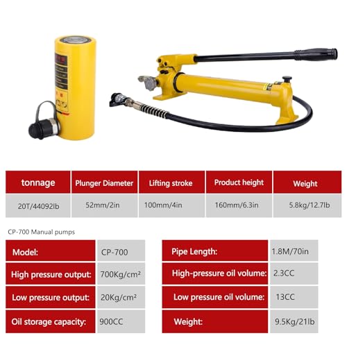Hydrauliczny podnośnik cylindrowy z pompką ręczną – automatyczne zwijanie do ciężkich zastosowań na statkach, mostach i projektach budowlanych