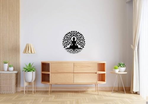 Ornement Bouddha résistant à la rouille pour mur intérieur extérieur