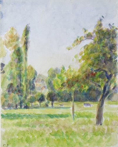 Poster Pissarro Verger à Éragny : offrez un chef-d'œuvre impressionniste