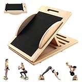 Victoam Balance Board & Schrägbrett aus Holz, Slant Board mit 5 Winkeln, Rutschfestes Schrägbrett für Erwachsene, Wadendehner & Gleichgewichtstrainer mit Tragegriff für Dehnübungen, Fitnessstudio