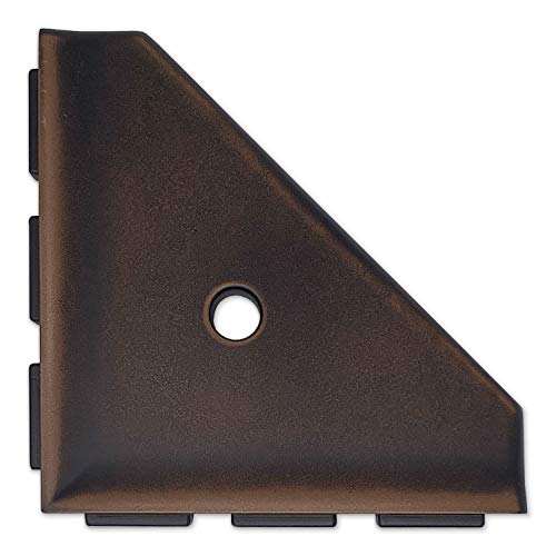8 inch Corner Shower Shelf - Oil Rubbed Bronze Cast Metal Bathroom Organizer