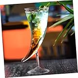 MUELODSIC Copa de Vidrio Creativa Forma de Cuerno Luna para Vino y Cócteles Transparente para Fiestas Bares y Banquetes
