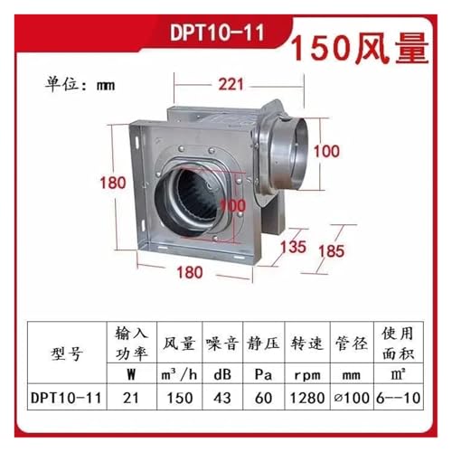 Ventilateur de conduit silencieux D2425-10 extracteur centrifuge split - 3