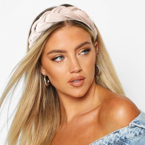 Image of DRESHOW Velvet Braided Headband Women Hair Hoop Elastic Hair Bands Fashion Headbands for Women
