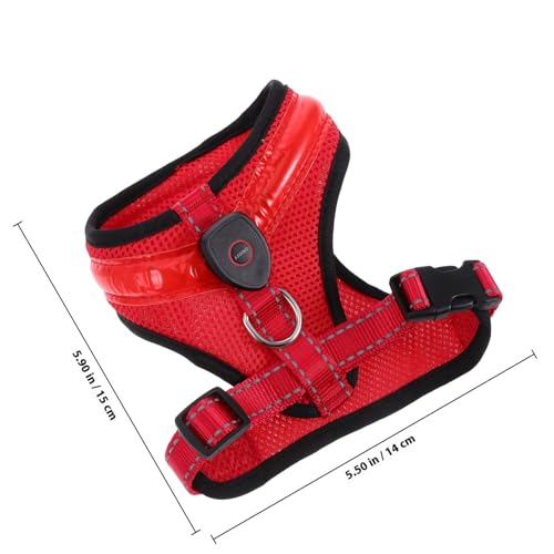 Chaleco LED para Perros con Luz Roja Recargable USB y Chaleco Transpirable TOVINANNA 3