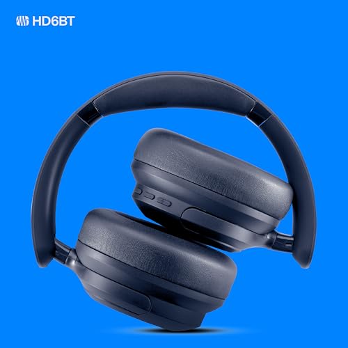 Image of PreSonus Eris HD6BT - Over-Ear Closed-Back Wireless Headphones, Bluetooth, ANC Noise Cancelling, Up to 60 Hours Battery Life, Studio Headphones for Mixing, Monitoring, Recording, Midnight Blue