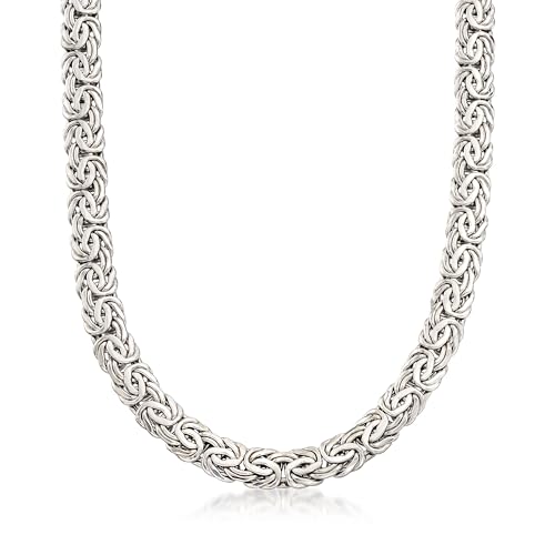 Ross-Simons Sterling Silver Byzantine Necklace With Black Onyx3