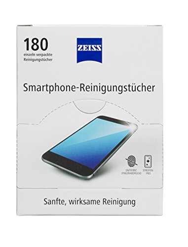 Zeiss 0000000606   209 Smartphone de Nettoyage, lingettes, 180 Stuc Blanc