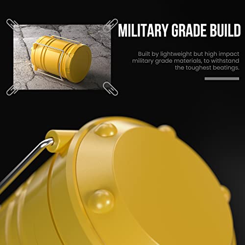 Lichamp LED Camping Lantern, 4 Pack Battery Powered Flashlight for Power Outages, Portable Collapsible Hanging Light Essential for Home, Outdoor, Emergency Lamp Survival Kit Gear for Hurricane, Yellow - Image 5
