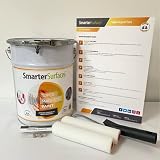 SmarterSurfaces Super Magnetische Farbe Grau - Starke Magnetische Interaktive Wand - Dunkelgrau 6m²