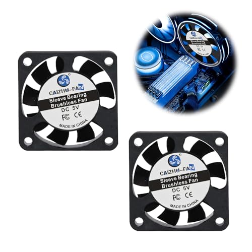 Jetstream 2 Piezas Ventilador Refrigeración USB, 5V Mini Ventilador Refrigeración USB Silencioso Pequeño, PC Fans, compatible con Computadoras, Impresoras 3D, Enrutadores