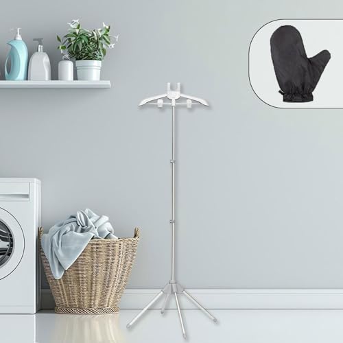 Perchero para planchar plegable de metal para espacios pequeños 7