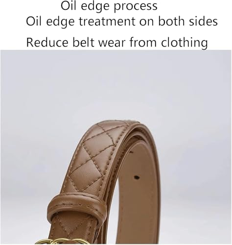 Belts for women, Waist Belt Women's Waist Belts adjustable Alloy Pin buckle Leather Belt Women's Dress Jeans Casual Versatile Belt(Camel)2