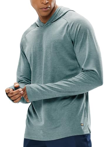 Mier 20500218-305 Men'S Long Sleeve Hiking Shirts Upf 50+ Sun Protection Fishing Hoodie Spf Uv Running Workout Hooded T-Shirt cover