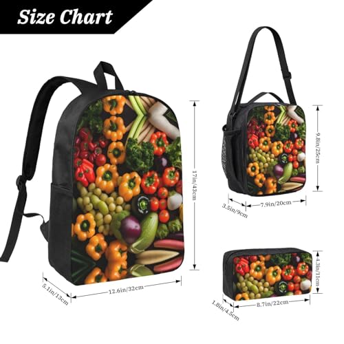 Sac à dos compartimenté avec sac à déjeuner intégré et trousse à crayons
