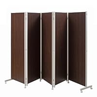Amazon｜キャスター付き折り畳みパーテーション (5連タイプ高さ180