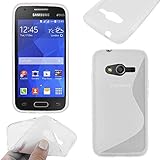 ebestStar - Coque Compatible avec Samsung Galaxy Trend 2 Lite SM-G318H, Galaxy V Plus Etui Housse Silicone Gel TPU Souple Motif S-Line, Transparent [Appareil: 121.4 x 62.9 x 10.7mm, 4.0'']