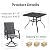 Soohow Patio Dining Set for 4, 5-Piece Outdoor Table and Chairs Set, 4 x Swivel Outdoor Dining Chairs with Paded Textilene and 35"x35" Patio Table with 1.57" Umbrella Hole for Poolside, Backyard