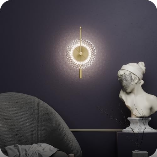 Image of Murphy Prisma Crystal LED Wall Lamp| 3 Color Change (Warm /Natural /Cool White) | Diamond Cut Glass | 6W Aluminium Wall Light for Living Room, | Pack of 1 | BIS Approved | 2 Year Warranty