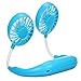 HIGHKAS Mini USB Fan Headphone Design Personal Wearable Neckband Fan Portable USB Battery Rechargeable Fan Cooler Fan 3 Speed ​​Control Adjustable Wind Head for Traveling Outdoor Office Office Room