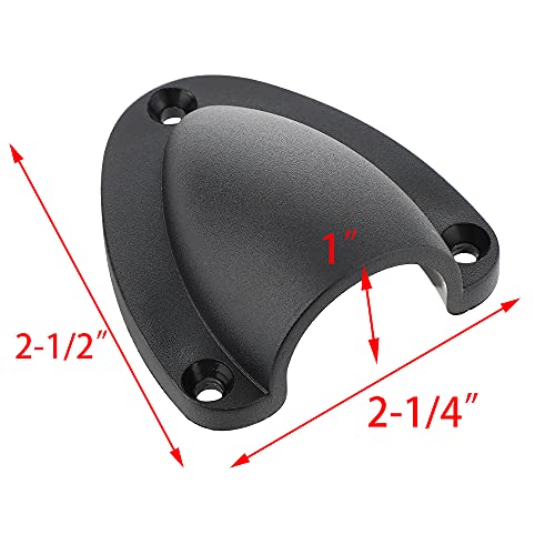 4 Pcs Nylon 2-1/2" Marine Wire Cable Vent Cover, Clamshell Vent For Boat, Smooth Edge Thickness 1/8", Wire Vent Cover, Clamshell Vent, Free Installation Screws #TOP2