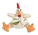 goDog Checkers Fat Rooster Squeaky Plush Dog Toy, Chew Guard Technology -...