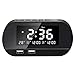 Produktbild FM Radiowecker mit USB-Anschlüssen, Reisewecker, Doppelalarme mit Wochentag/Wochenend, Temperatur,6 Helligkeit, Schlummer, einstellbare Alarmlautstärke, 12/24, für Büro, Schlafzimmer (Schwarz)