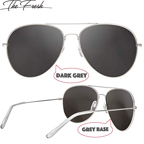 Image of The Fresh Classic Aviator Frame Light Color Lens XL Oversized Sunglasses Gift Box