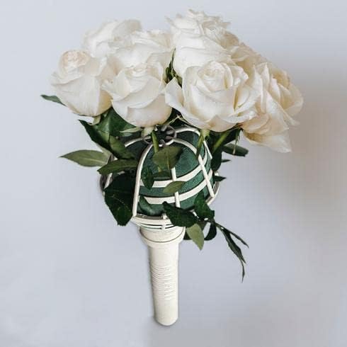 Ercole Bridal Bouquet Holder Floral Foam, Wet and Dry Floral Foam for Making Fresh or Artificial Hand Bouquet 7Inch X 3Inch (White Green, 6 Pieces) 2