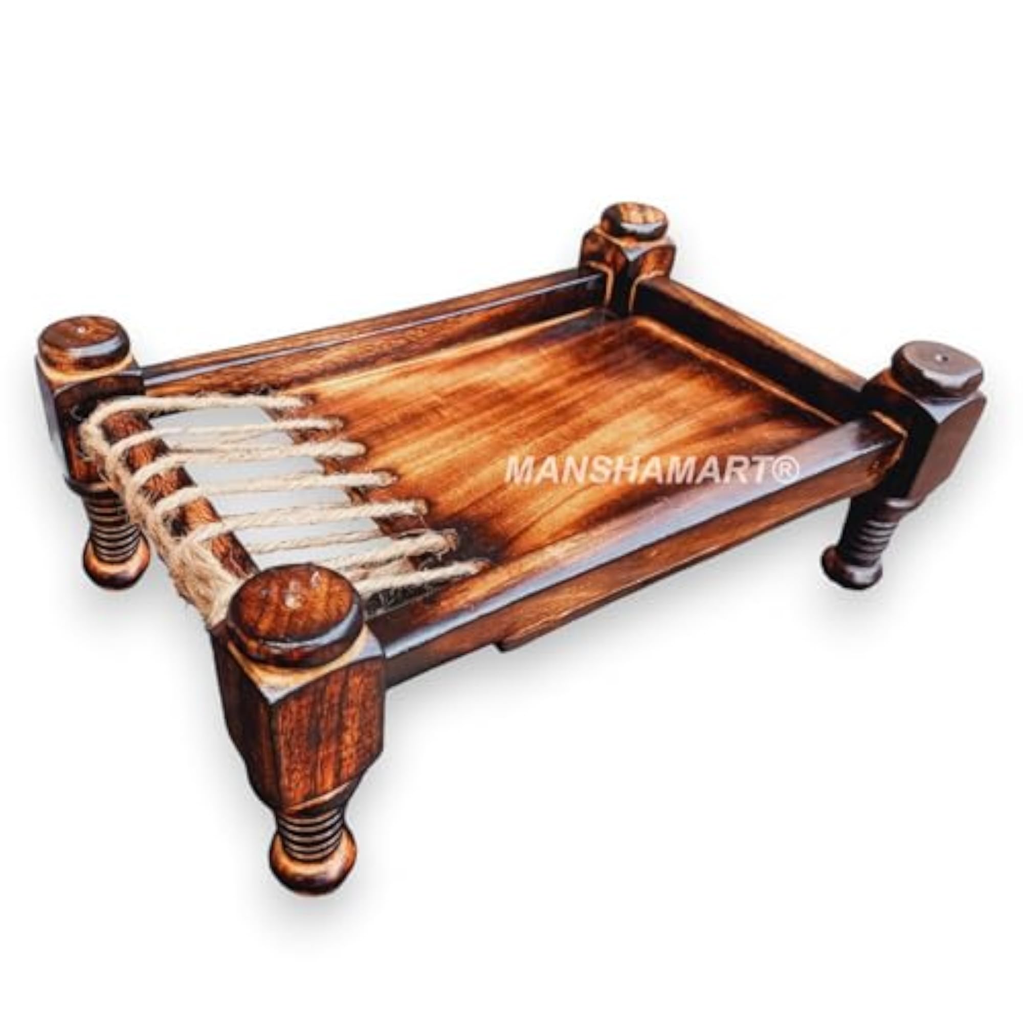 Wooden DESI KHAT CHARPAI Serving Tray, Handmade