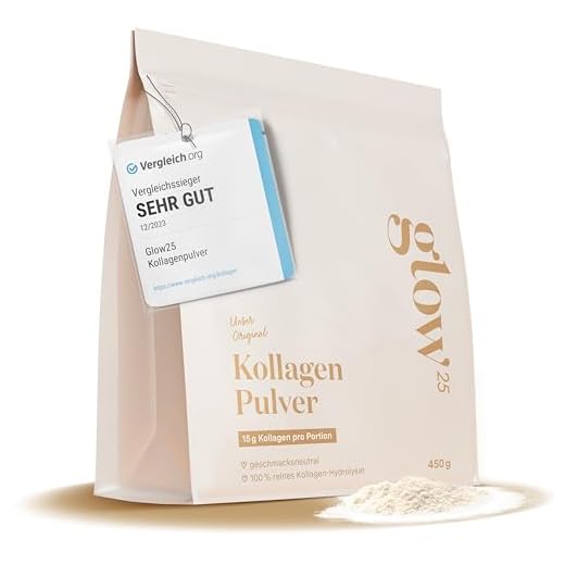 Glow25® Collagen Pulver [500g] - aus zertifizierter Weidehaltung – Kollagen Hydrolysat Peptide Typ 1, 2 und 3 - ohne Zusatzstoffe