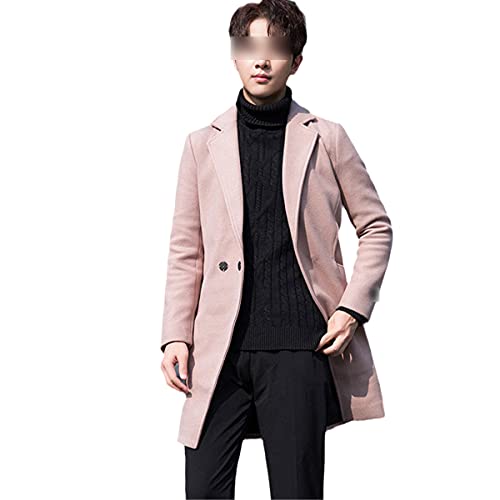 Manteau en laine pour hommes contre le froid mi-long et épais